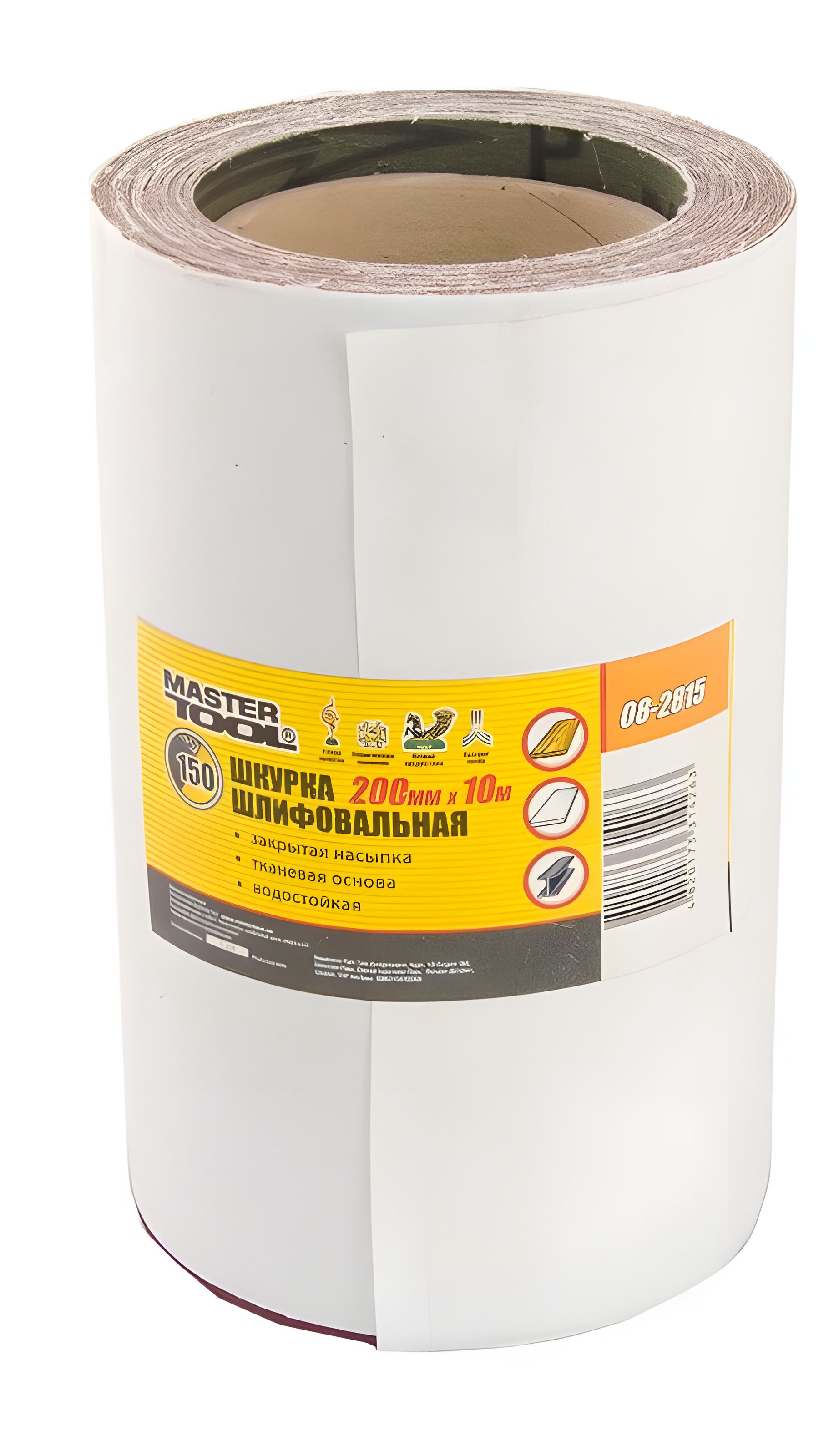 Шкурка шлифовальная на тканевой основе Р150 200 мм 10 м MASTERTOOL 08-2815 Шкурка шлифовальная на тканевой основе Р150 200 мм 10 м MASTERTOOL 08-2815