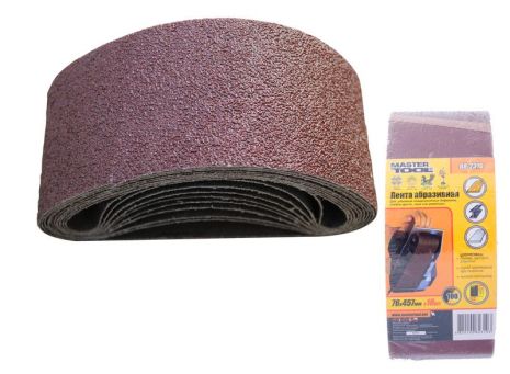 Зерно 100 стрічка шліфувальна 76х457 мм 10 шт MASTERTOOL 08-2310