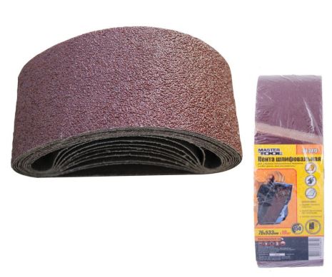 Лента шлифовальная зерно P150 76×533 мм 10 шт MASTERTOOL 08-2415