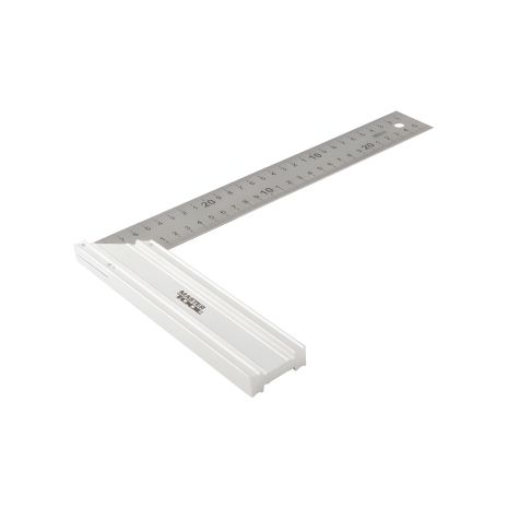 Кутник 300 мм з нержавіючої сталі ручка Al будівельний MASTERTOOL 30-1300