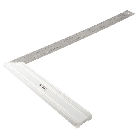 Строительный угольник из нержавеющей стали 500 мм ручка Al MASTERTOOL 30-1500