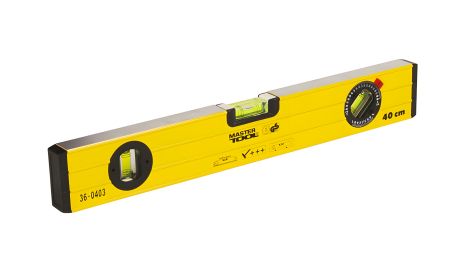 ПРОФИ строительный уровень MASTERTOOL 36-0403, 40 см, 3 капсулы, 0,5 мм/м 0,03°