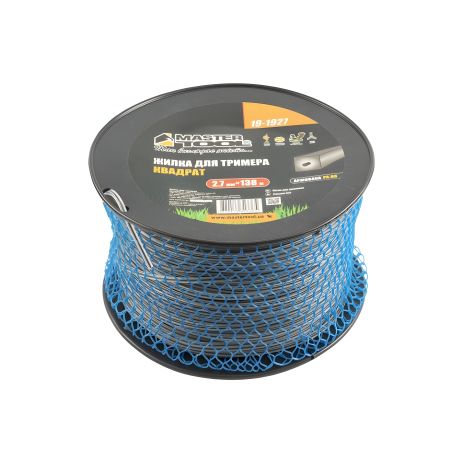 Тримерна лісочка КВАДРАТ АРМОВАНИЙ 2,70 мм, 138 м, MASTERTOOL 19-1927 Тримерна лісочка КВАДРАТ АРМОВАНИЙ 2,70 мм, 138 м, MASTERTOOL 19-1927