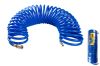 Пневматический спиральный шланг PU 15 атм 8х12 мм 15 м с быстросъемными соединениями MASTERTOOL 81-8472