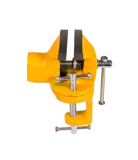 Профессиональные поворотные тиски 50 мм на струбцине MASTERTOOL 07-0201