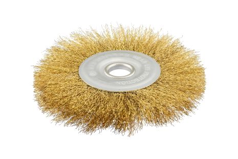 Дискова щітка з латунованого дроту Ø 180х22.2 мм MASTERTOOL 19-9118 Дискова щітка з латунованого дроту Ø 180х22.2 мм MASTERTOOL 19-9118