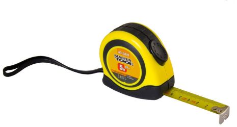 Рулетка 5 м 19 мм автоматичний фіксатор полотна покриття TPR MASTERTOOL 65-5019 Рулетка 5 м 19 мм автоматичний фіксатор полотна покриття TPR MASTERTOOL 65-5019