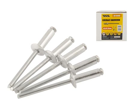 Алюмінієві витяжні заклепки 4.0х10.16 мм 500 шт MASTERTOOL 20-0595