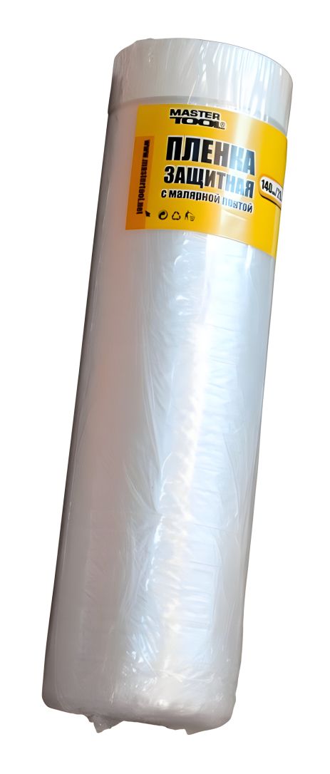 Защитная пленка с малярной лентой 1400 мм 20 м MASTERTOOL 79-9001 Защитная пленка с малярной лентой 1400 мм 20 м MASTERTOOL 79-9001