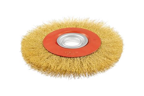 Дисковая щетка Ø 200х32 мм из латунированной рифленой проволоки MASTERTOOL 19-9220