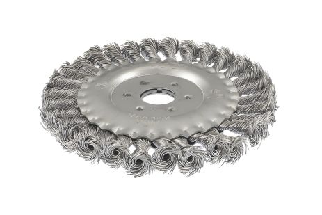 Щетка дисковая из плетеной проволоки Ø 150х22.2 мм MASTERTOOL 19-9015