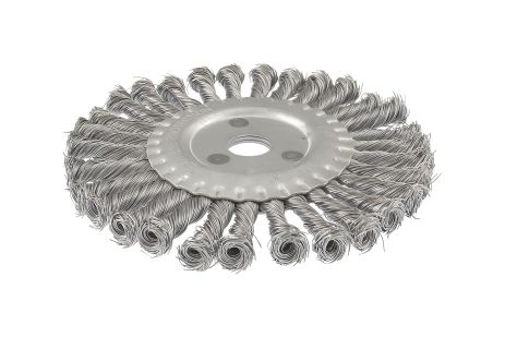 Щітка дискова із плетеного дроту Ø 180х22.2 мм, MASTERTOOL 19-9018