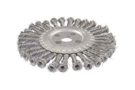 Дискова щітка із плетеного дроту Ø 200х22.2 мм MASTERTOOL 19-9020