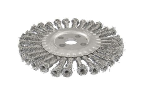 Щетка дисковая из плетеной проволоки Ø 200х22.2 мм MASTERTOOL 19-9020 Щетка дисковая из плетеной проволоки Ø 200х22.2 мм MASTERTOOL 19-9020