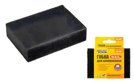 Шліфувальна губка Р60 100х70х25 мм, MASTERTOOL 08-0306