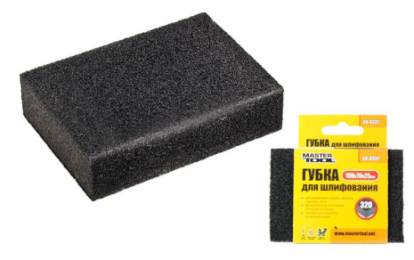 Губка для шлифования Р320 100х70х25 мм MASTERTOOL 08-0332 Губка для шлифования Р320 100х70х25 мм MASTERTOOL 08-0332