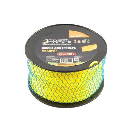 Лісочка для тримера 2,70 мм КВАДРАТ, 138 м котушка MASTERTOOL 19-2427 Лісочка для тримера 2,70 мм КВАДРАТ, 138 м котушка MASTERTOOL 19-2427