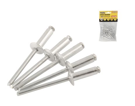 Витяжні заклепки алюмінієві 4.0х20.00 мм, 50 шт, MASTERTOOL 20-0530