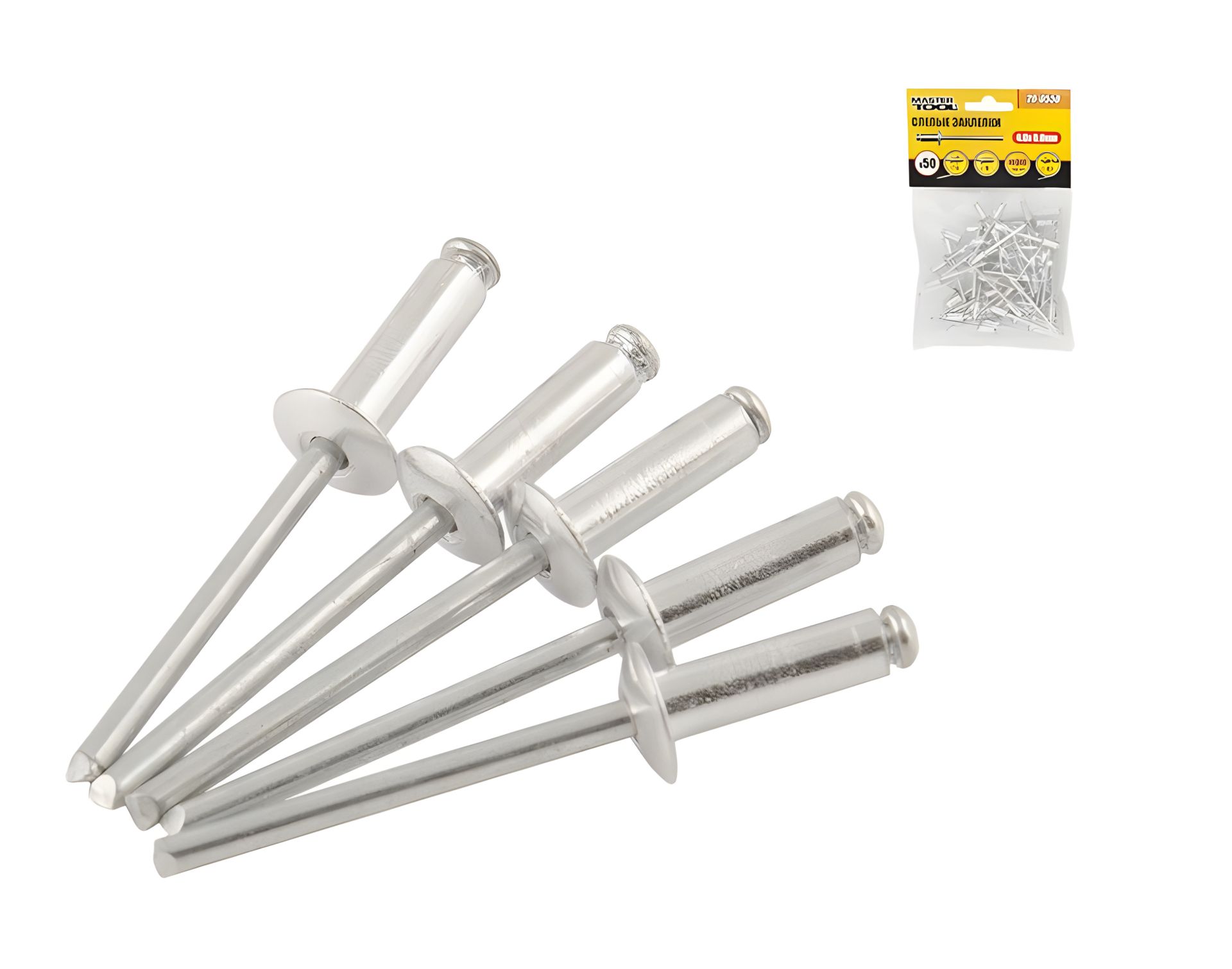 Ремонтные заклепки MASTERTOOL 4.0х8.00 мм, 50 шт, 20-0550 Ремонтные заклепки MASTERTOOL 4.0х8.00 мм, 50 шт, 20-0550