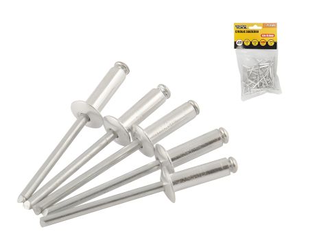 Алюминиевые вытяжные заклепки 4.0х18.00 мм 50 шт MASTERTOOL 20-0580