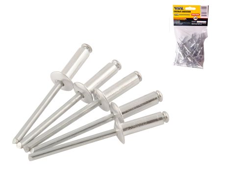 Алюминиевые вытяжные заклепки 4.8x16.00 мм, 50 шт MASTERTOOL 20-0600 Алюминиевые вытяжные заклепки 4.8x16.00 мм, 50 шт MASTERTOOL 20-0600