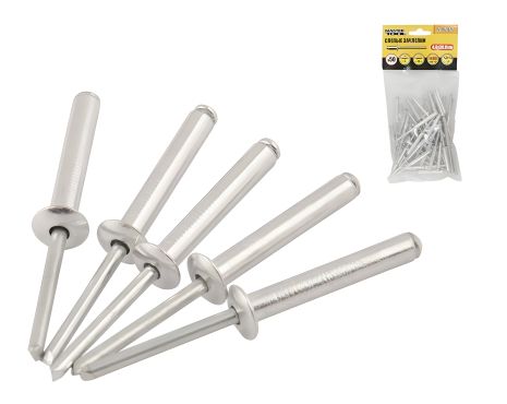 Алюминиевые вытяжные заклепки 4.8х30.00 мм 50 шт MASTERTOOL 20-0610