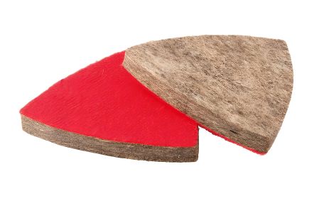 Полірувальна насадка на липучці з натуральної повсті, жорстка вологостійка для реноватора 6/75мм 10шт MASTERTOOL 08-6597