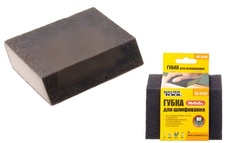 Шлифовальная губка РОМБ Р80 110х75х25 мм MASTERTOOL 08-0508 Шлифовальная губка РОМБ Р80 110х75х25 мм MASTERTOOL 08-0508