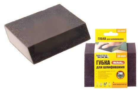 Шлифовальная губка РОМБ Р240 110х75х25 мм MASTERTOOL 08-0524 Шлифовальная губка РОМБ Р240 110х75х25 мм MASTERTOOL 08-0524