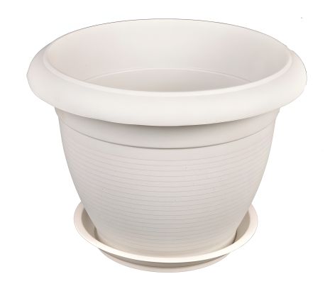 Білий квітковий горщик "РИМ" Ø20 см, виробник MASTERTOOL 92-8055