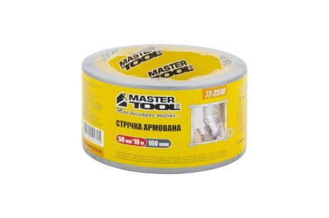 Стрічка армована t 60°C 50 мм 10 м сіра MASTERTOOL 77-2510