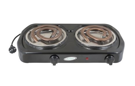 ЭПТ электроплитка двухконфорочная "Два широких тена" 2х2.0 кВт/220 В MASTERTOOL 94-0115