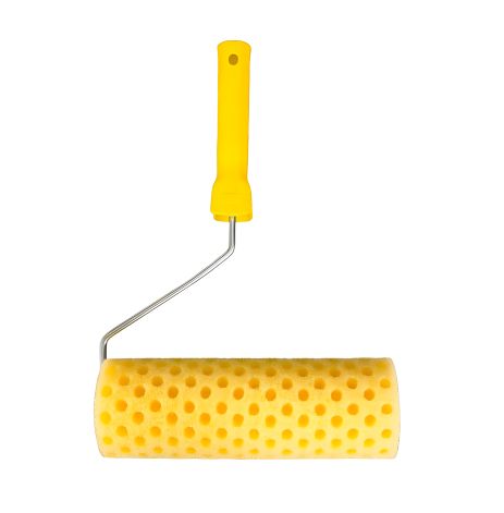 Структурный малярный валик Moltopren Decor Peas 80/230 мм Ø 6 мм с ручкой MASTERTOOL 92-6204