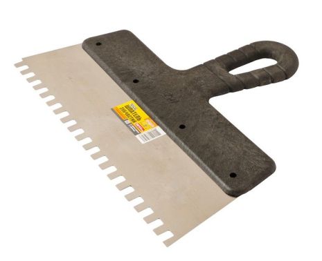Зубчастий шпатель 250х6х6 мм MASTERTOOL 19-6625