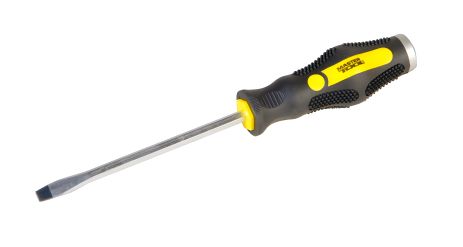 Ударная шлицевая магнитная отвёртка SL6х125 мм с TPR покрытием, рукоятка MASTERTOOL 49-5612