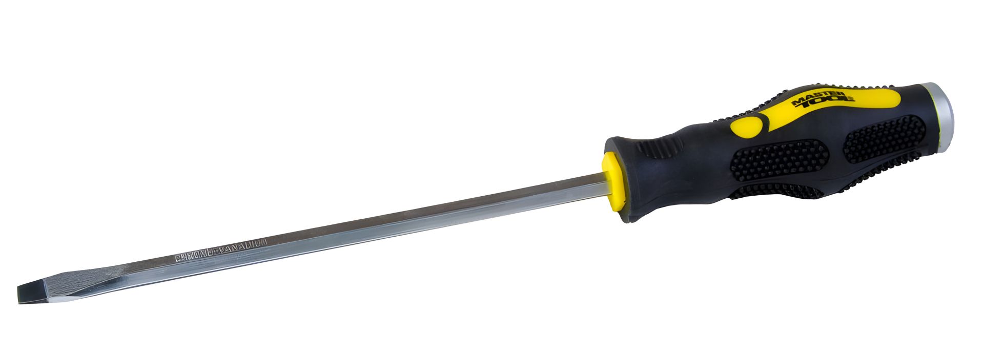 Ударная шлицевая магнитная отвёртка MASTERTOOL SL8х200 мм с TPR ручкой (49-5820) Ударная шлицевая магнитная отвёртка MASTERTOOL SL8х200 мм с TPR ручкой (49-5820)