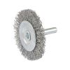Дискова щітка з рифленого дроту Ø 50 мм зі стрижнем ¼" MASTERTOOL 19-9805