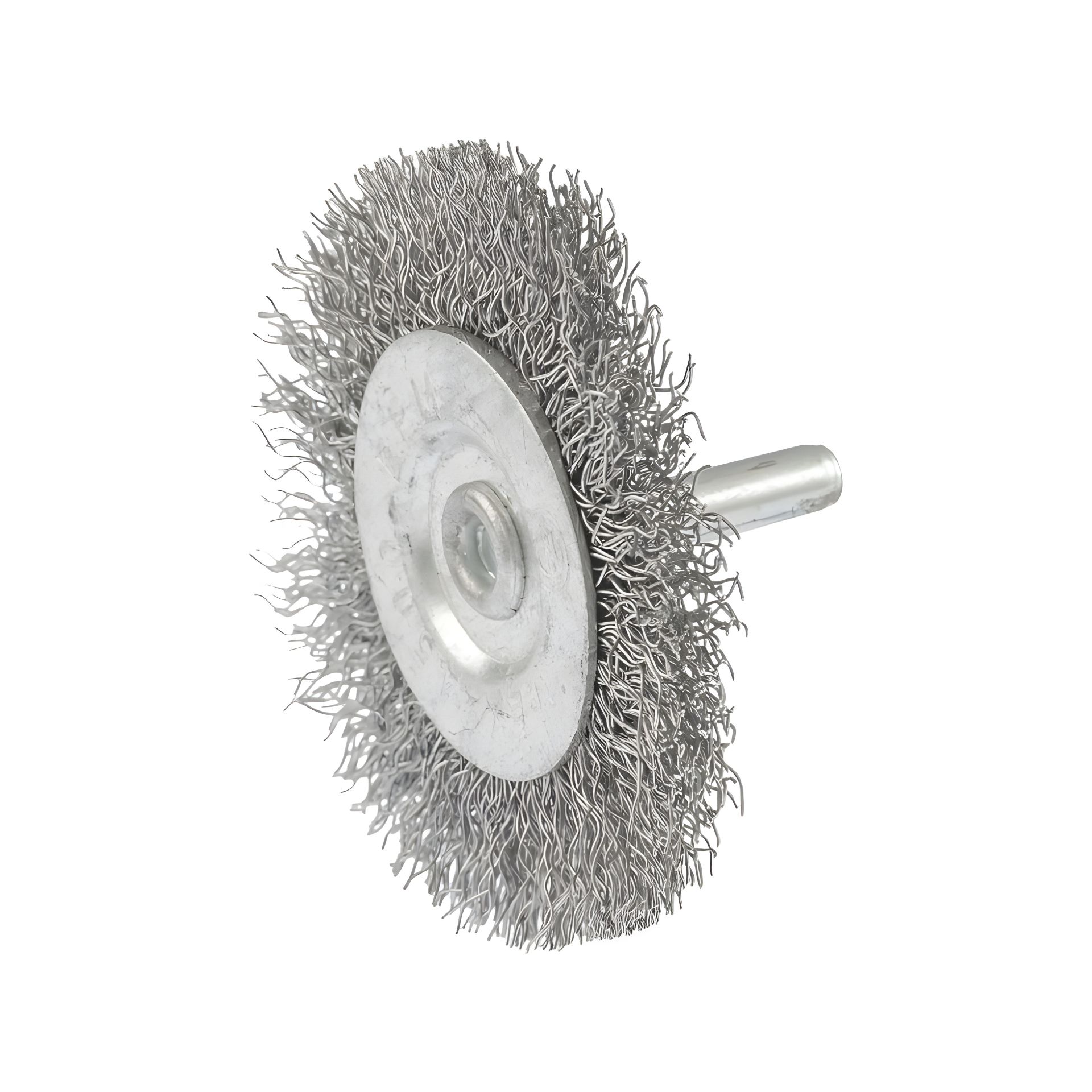 Дисковая щетка из рифленой проволоки Ø 60 мм с ¼" стержнем, MASTERTOOL (19-9806) Дисковая щетка из рифленой проволоки Ø 60 мм с ¼" стержнем, MASTERTOOL (19-9806)