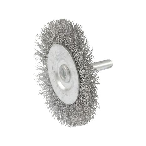 Дисковая щетка из рифленой проволоки Ø 60 мм с ¼" стержнем, MASTERTOOL (19-9806)