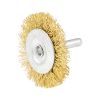 Дискова щітка з латунованого дроту Ø 50 мм зі стрижнем ¼", MASTERTOOL 19-9705