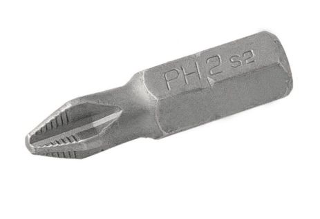 Насадка отверточная PH2 25 мм 1/4" S2 набор 2 шт MASTERTOOL 10-02-250