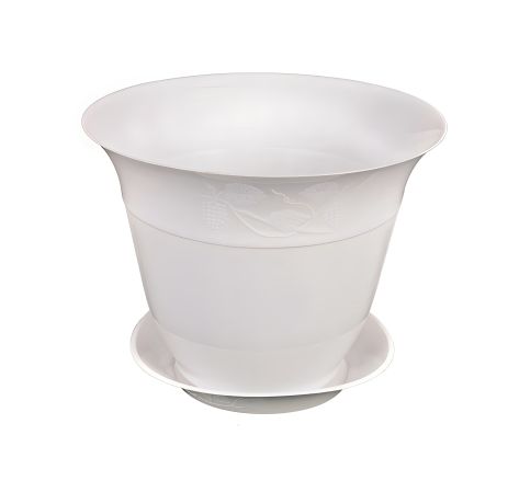 Цветочный горшок "МОЛДАВИЯ" Ø14 см белый MASTERTOOL 92-8041