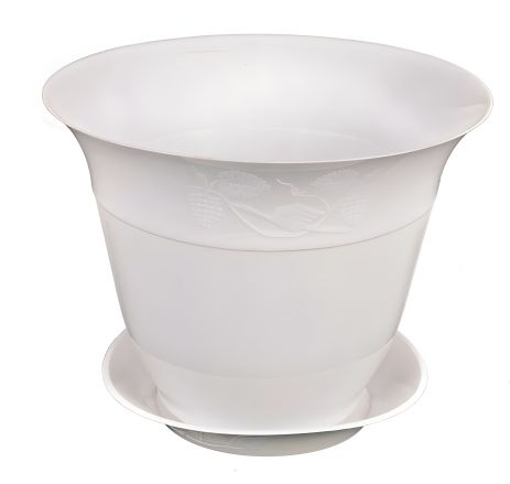 "МОЛДАВИЯ" белый горшок для цветов Ø30 см MASTERTOOL 92-8047