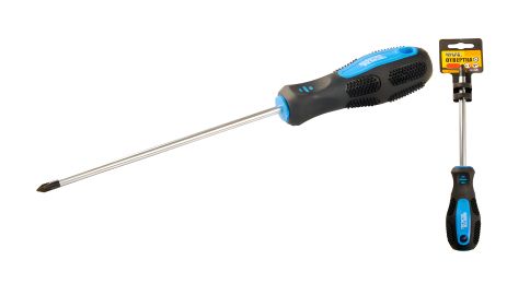 Магнітна хрестова викрутка PH1х150 мм з ручкою з TPR покриттям MASTERTOOL 48-5115