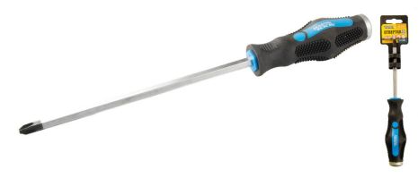 Отвёртка ударная крестовая магнитная PH3х200 мм ручка с TPR покрытием MASTERTOOL 49-5320 Отвёртка ударная крестовая магнитная PH3х200 мм ручка с TPR покрытием MASTERTOOL 49-5320