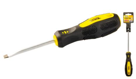 Викрутка шліцьова SL5х75 мм ручка з покриттям TPR MASTERTOOL 48-5575 Викрутка шліцьова SL5х75 мм ручка з покриттям TPR MASTERTOOL 48-5575