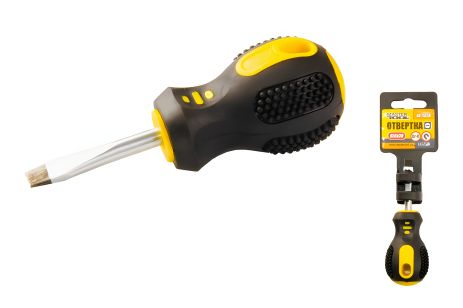 Шліцьова викрутка MASTERTOOL 48-5638 SL6х38 мм з TPR покриттям ручка