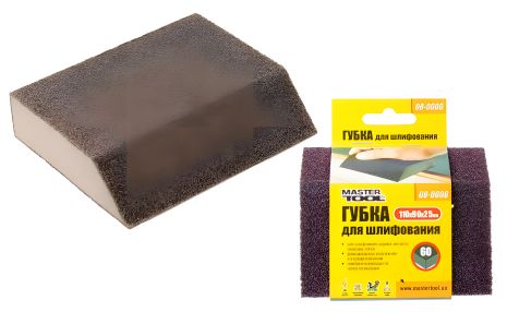 Шліфувальна губка ТРАПЕЦІЯ Р60 110х90х25 мм MASTERTOOL 08-0606