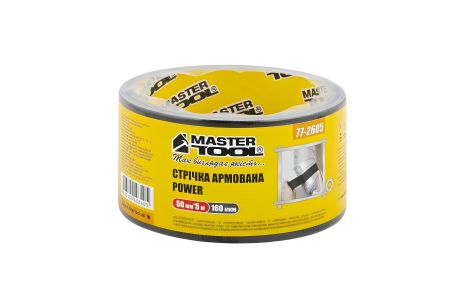 Лента армированная POWER t 70°C 50 мм 5 м черная MASTERTOOL 77-2605