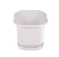 Белый цветочный горшок 12x12 см с поддоном MASTERTOOL 92-8000